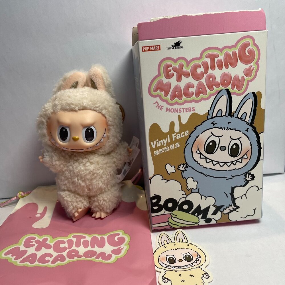 POP MART The Monsters Labubu Exciting Macaron - Soymilk